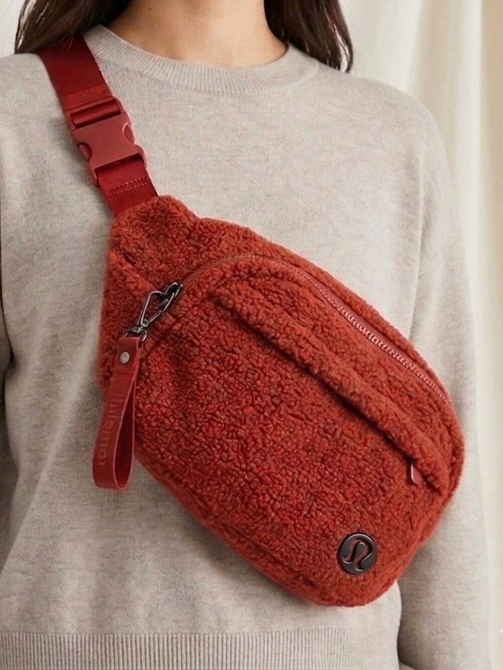 Lululemon On The Beat Crossbody Belt Bag Sherpa Burnt Orange